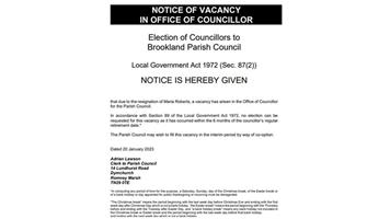 Vacancy For Parish Councillor