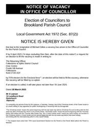 Councillor Vacancy